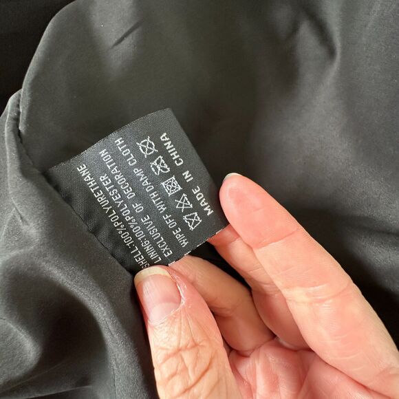 Black Leatherette 2-Button Narrow Lapel Welt Pockets Button Sleeve Blazer Medium - Picture 8 of 11